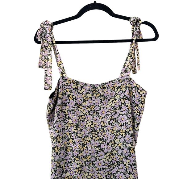 SANCTUARY Floral Chiffon Midi Sundress Purple Sz4 - Picture 4 of 7